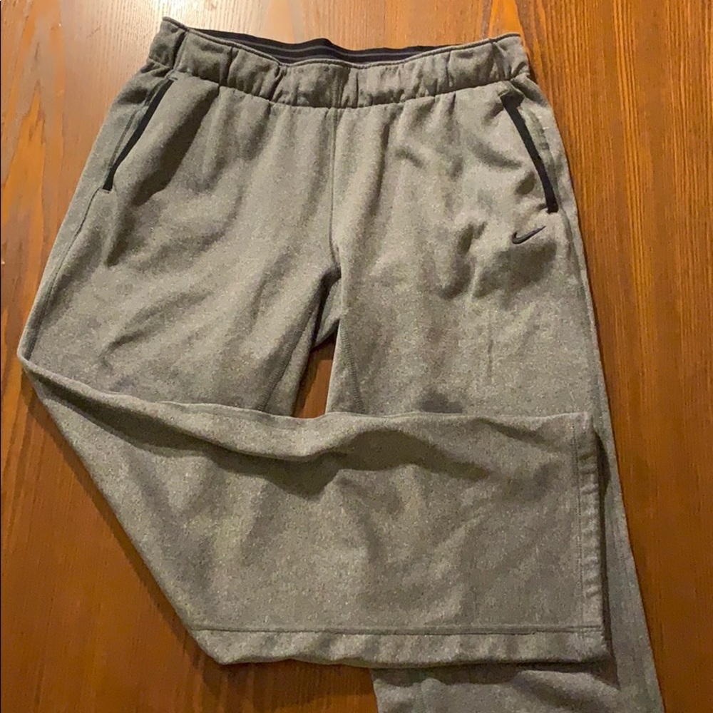 Grey Nike sweatpants